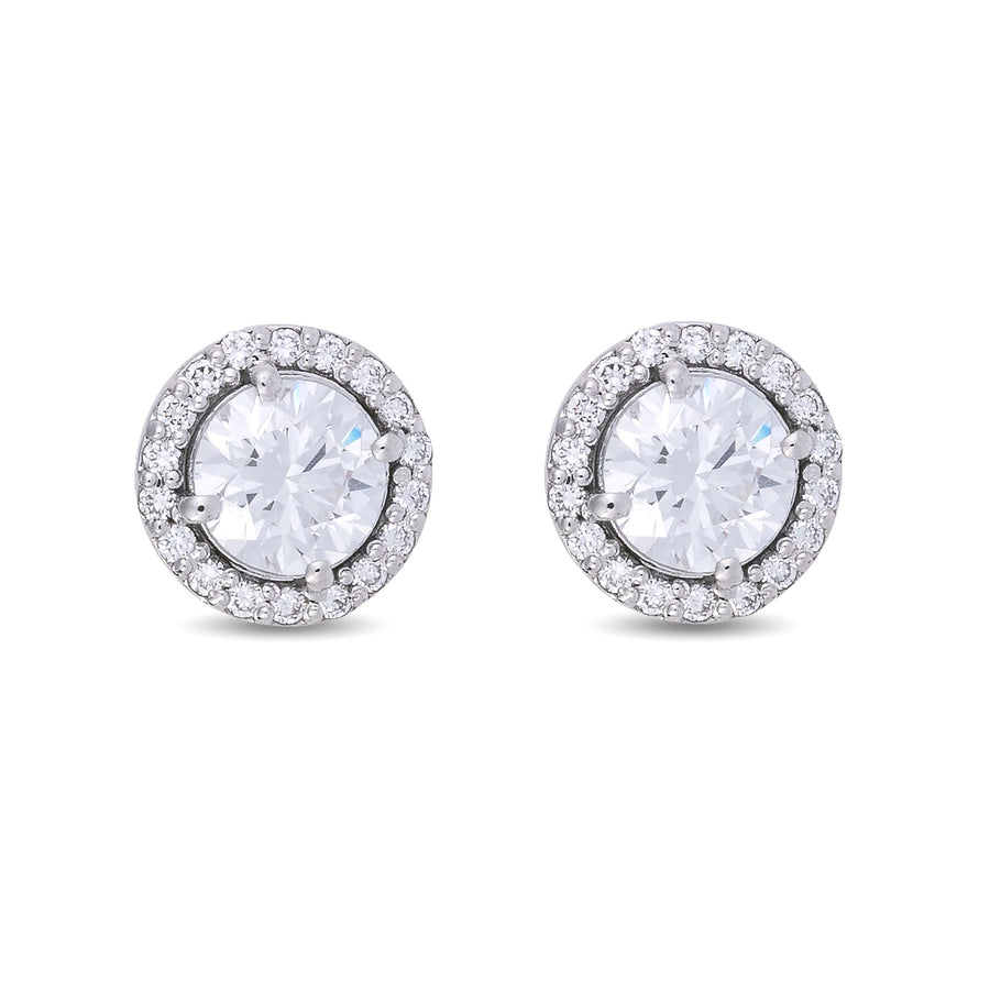 These 0.88 carat lab grown diamond stud earrings feature dazzling round brilliant lab grown diamonds encircled by a shimmering halo, enhancing their fire and brilliance. Designed for elegance, these diamond stud earrings lab grown offer the look of 1 carat lab grown diamond earrings with ethical craftsmanship. A perfect choice for those seeking lab grown diamond earrings 1 carat or 2 carat diamond earrings lab grown, these lab grown diamonds earrings studs radiate beauty.
