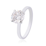 Round Cut Lab Grown Diamond Solitaire Ring | 0.8 CT | 10KT White Gold