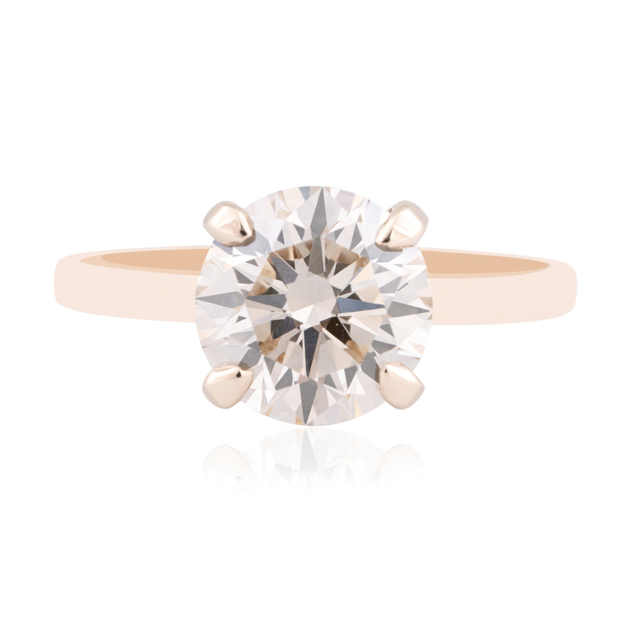 Round Cut Lab Grown Diamond Solitaire Ring | 0.8 CT | 10KT Gold