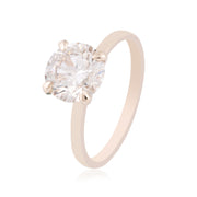 Round Cut Lab Grown Diamond Solitaire Ring | 0.8 CT | 10KT Gold