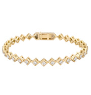 Rhombus Shape Tennis Bracelet | 1.55 CTW | 10K Gold