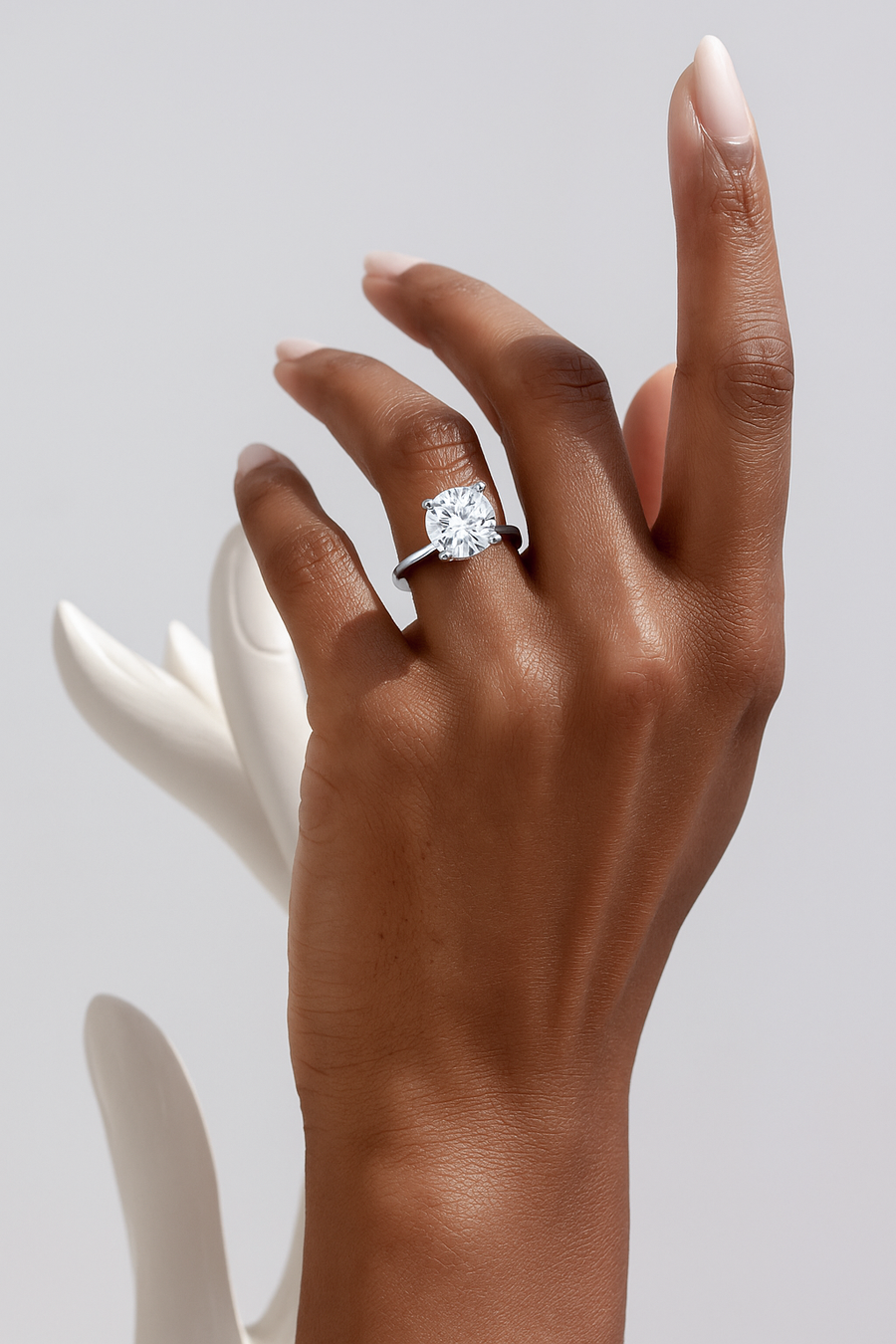 Round Cut Lab Grown Diamond Solitaire Ring | 0.8 CT | 10KT White Gold
